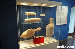 Amphora collection in the Domus Romana Museum of Rabat Amphora collection in the Domus Romana Museum of Rabat