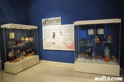 Collection inside the Domus Romana Museum of Rabat