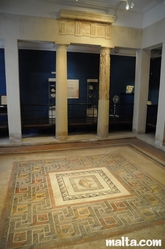 Mosaic Floor in the Domus Romana Museum of Rabat Mosaic Floor in the Domus Romana Museum of Rabat