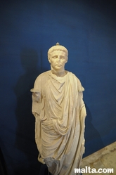 Statue of Claudius in the Domus Romana Museum of Rabat