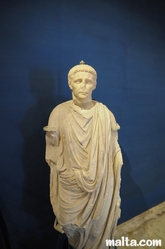 Statue of Claudius in the Domus Romana Museum of Rabat Statue of Claudius in the Domus Romana Museum of Rabat