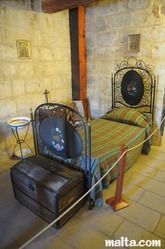 one of the bedrooms at ta kola windmill xaghra gozo