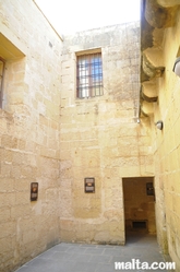 courtyard of  the old prison museum in Gozo