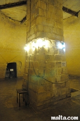 Big bomb Shelter's room in the Casa Rocca Piccola in Valletta