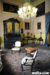 Picture of the Sala Grande in the Casa Rocca Piccola of Valletta