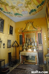 The chapel of the Casa Rocca Piccola in Valletta