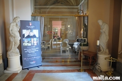 cafe luna entrance in Palazzo Parisio
