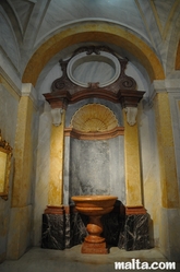 indoor fountain in Palazzo Parisio