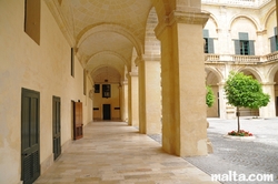 porches of the Grandmaster Palace in Valletta