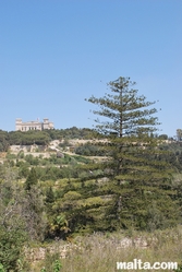 Verdala Palace from Buskett Gardens Verdala Palace from Buskett Gardens