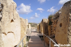 corridor of the Ggantija Temple Xaghra Gozo
