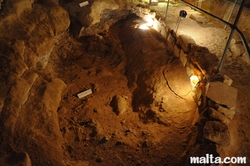 Another archeological dig site in the Ghar Dalam Cave in Birzebbuga