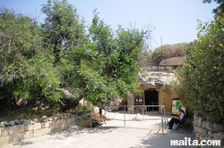 Front of the Ghar Dalam Cave in Birzebbuga