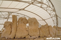 Big erected wall stones of the Hagar Qim Temples