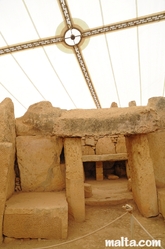 equinoce and solstice orientated doorway at Mnajdra Temples near Qrendi