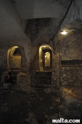 inside St Paul's Catacombs in Rabat