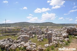ruins and view of Ta'Hagrat Temples
