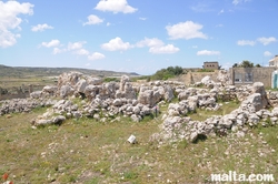 ruins of rooms of Ta'Hagrat Temples ruins of rooms of Ta'Hagrat Temples