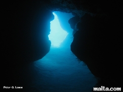 Alex cave in Comino