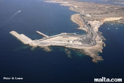 Aerial view of  Cirkewwa Marfa point