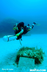 Underwater Monument at the sugar loaf diving site