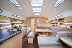 Interior of nautica sailing boat Interior of nautica sailing boat