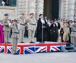reenactment of the award of the george cross reenactment of the award of the george cross
