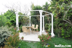 Gazebo in the Bacchus Restaurant's secret garden