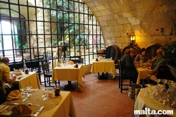 Side room in the Bacchus Restaurant