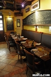 ambrosia restaurant tables and board