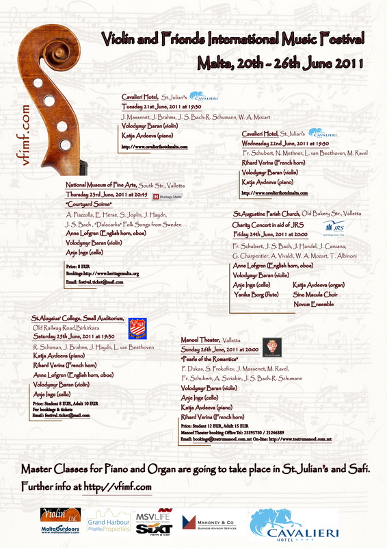 Malta International Music Competition 2012, Valletta