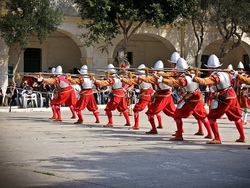 In guardia parade reenactment